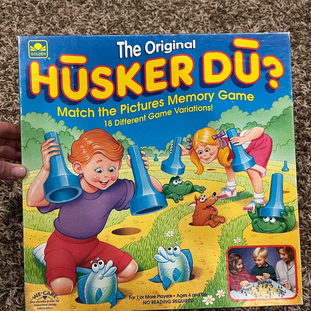 Vintage 1993 Husker Du Memory Game - Colorful Matching Fun